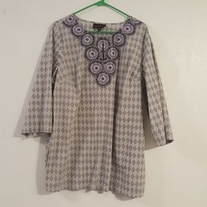 Dana Buchman Woman 1X blouse 3/4 sleeve